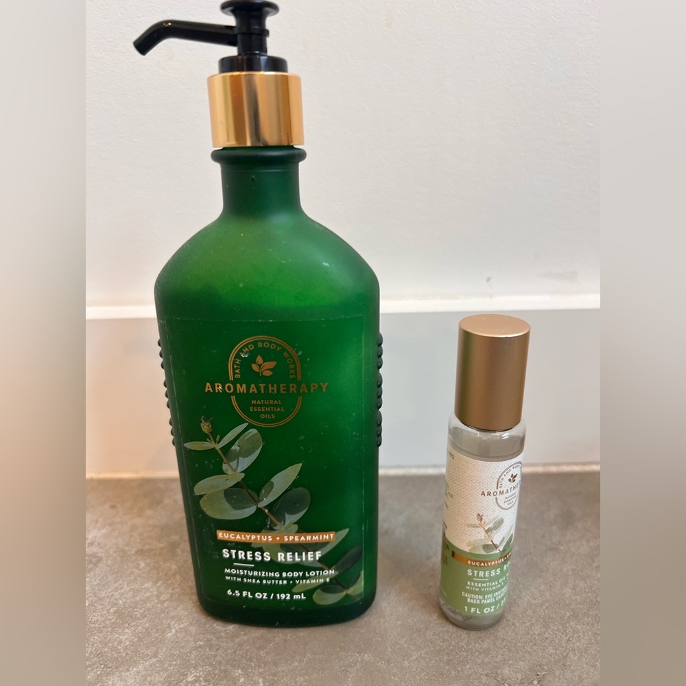 NWT Bath & Body Works Eucalyptus & Spearmint Stress Relief Lotion & Oil Mist